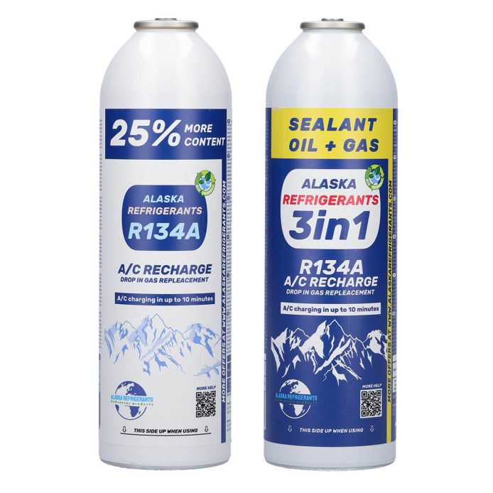 1 x +25% HC 134a (gas sostitutivo R134), 1 x 3in1 HC 134a (gas sostitutivo R134)