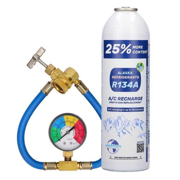 Kit casa 25% - refrigerante R134a, tubo e manometro