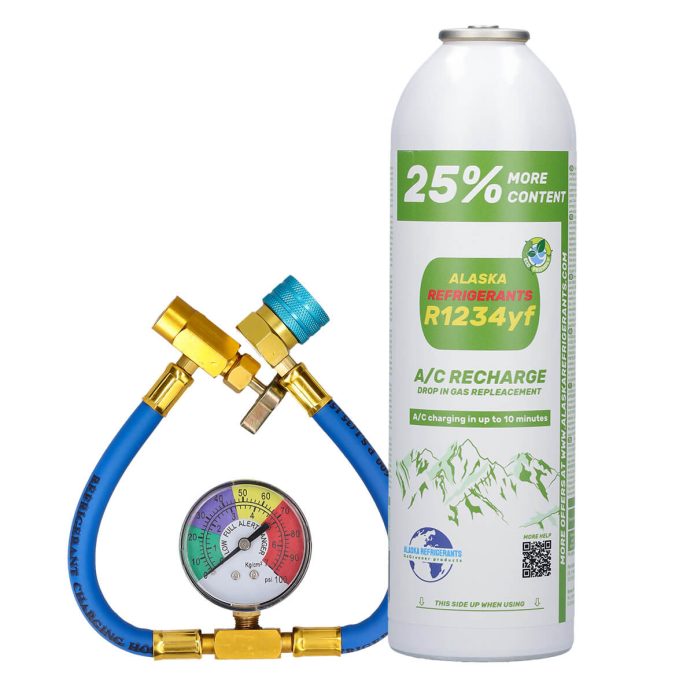 Kit casa 25% - refrigerante R1234yf, tubo e manometro