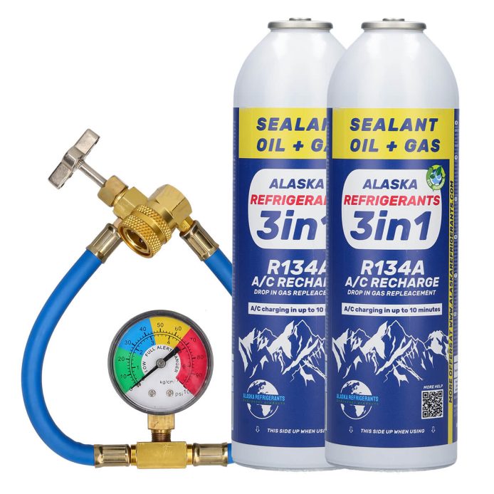 2 x 3in1 HC 134a (gas sostitutivo R134) + tubo e manometro