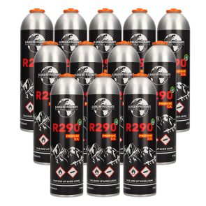 12 x Alaska Refrigerants R290 Propano – 370g / 750 ml