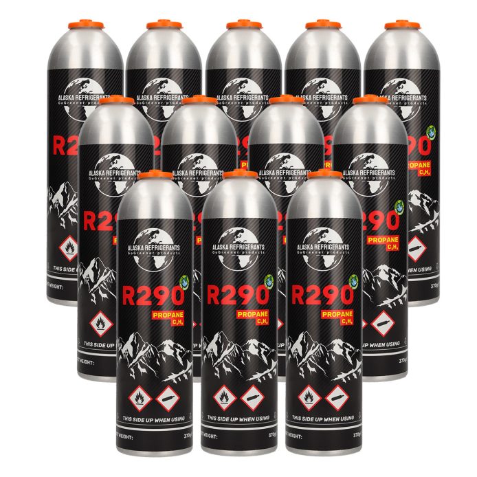 12 x Alaska Refrigerants R290 Propano – 370g / 750 ml