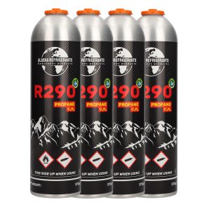 4 x Alaska Refrigerants R290 Propano – 370g / 750 ml