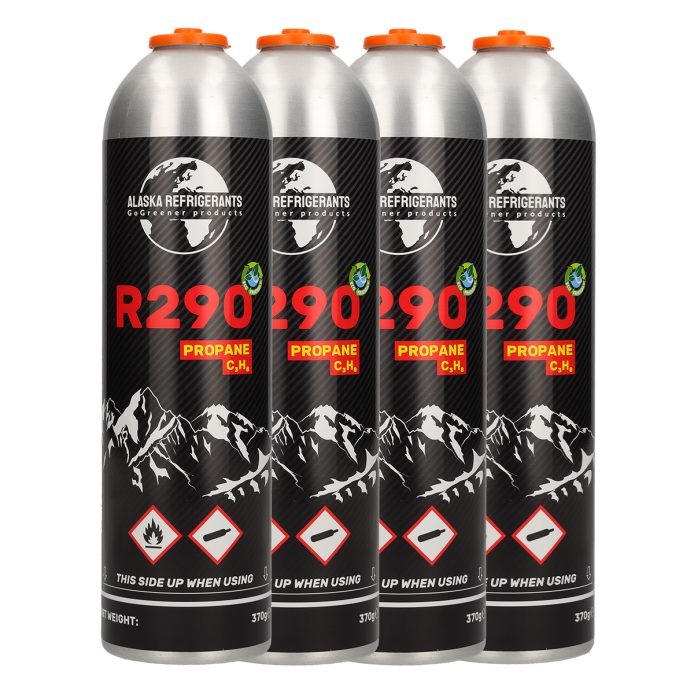 4 x Alaska Refrigerants R290 Propano – 370g / 750 ml